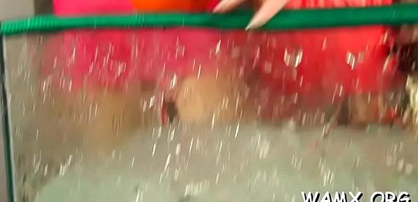  Fine ass females in soaked look xxx adult lesbo play